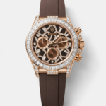Rolex Daytona 126555TBR Giraffe Rose Gold Chestnut Brown Moissanites Dial Super Clone Watch