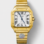 Santos De Cartier 1:1 Mirror Replica – 36MM Yellow Gold Swiss Movement Watch