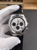 Vacheron Constantin Overseas Chronograph – Top-Tier Replica (Swiss Movement, Steel-Tone Dial, Rubber Strap) - Image 2