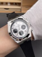 Vacheron Constantin Overseas Chronograph – Top-Tier Replica (Swiss Movement, Steel-Tone Dial, Rubber Strap) - Image 10