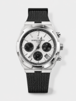 Vacheron Constantin Overseas Chronograph – Top-Tier Replica (Swiss Movement, Steel-Tone Dial, Rubber Strap)