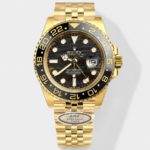 Rolex GMT Masters II Super Clone 126718GRNR Yellow Gold Tiger Iron Dial Swiss Replica Watch
