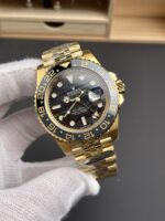 Rolex GMT Masters II Super Clone 126718GRNR Yellow Gold Tiger Iron Dial Swiss Replica Watch - Image 2