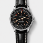Breitling Navitimer 1 Automatic Replica Watch — Black Dial, Stainless Steel Bracelet