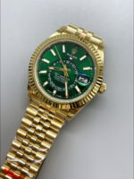 Rolex Sky-Dweller REF# 336235 Green Dial Watch in Yellow Gold 904L Steel Case 1:1 Mirror Replica - Image 3