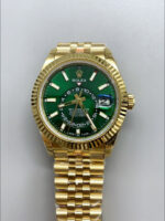 Rolex Sky-Dweller REF# 336235 Green Dial Watch in Yellow Gold 904L Steel Case 1:1 Mirror Replica - Image 2