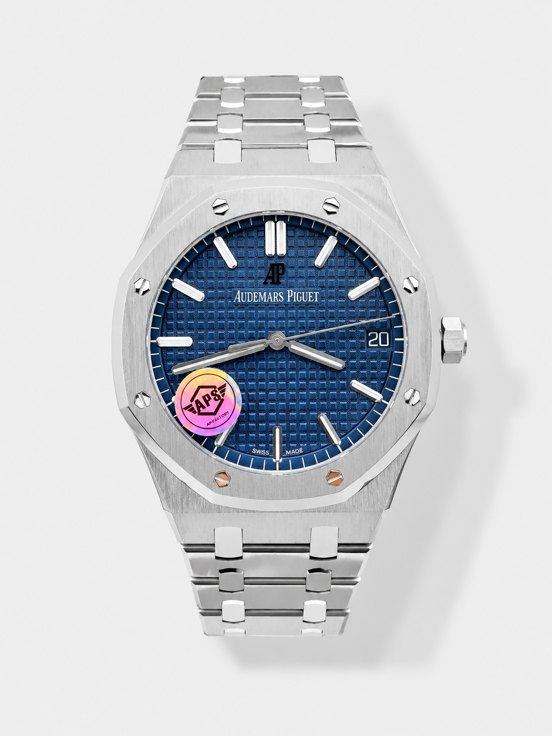 GW-6B3C4F4F product image Royal Oak 15510 Blue Dial FREE SPRUNG MVMNT Super Clone Watch - Image 1