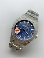 Royal Oak 15510 Blue Dial FREE SPRUNG MVMNT Super Clone Watch - Image 3