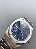 Royal Oak 15510 Blue Dial FREE SPRUNG MVMNT Super Clone Watch - Image 4