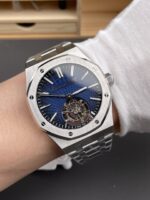 Audemars Piguet Super Clone Royal Oak Flying Tourbillon 41mm Blue Dial Watch - Image 10