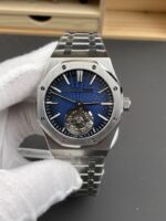 Audemars Piguet Super Clone Royal Oak Flying Tourbillon 41mm Blue Dial Watch - Image 3
