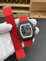 Richard Mille Super Clone RM67-02 Black Carbon TPT 37 Grams Watch Red Strap - Image 5