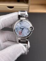 Ballon De Cartier Automatic Ice Blue Diamonds 36MM Dial Super Clone Watch - Image 2