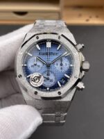 Audemars Piguet Super Clone oyal Oak Chronograph 26240BC Frosted Blue Dial Watch - Image 2