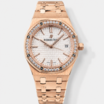 Audemars Piguet Royal Oak Swiss Automatic 34MM Swiss Watch in Rose Gold Casing – 1:1 Mirror Replica Edition