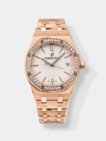 Audemars Piguet Royal Oak Swiss Automatic 34MM Swiss Watch in Rose Gold Casing – 1:1 Mirror Replica Edition