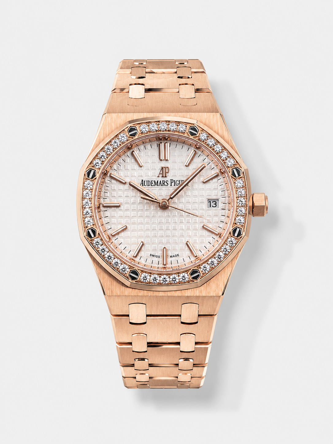 GW-77A8915E product image Audemars Piguet Royal Oak Swiss Automatic 34MM Swiss Watch in Rose Gold Casing – 1:1 Mirror Replica Edition - Image 1