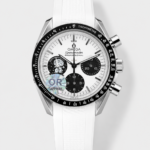 Omega Speedmaster 50th Anniversary Super Clone Snoopy Replica Watch in White Nylon Strap