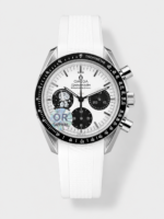 Omega Speedmaster 50th Anniversary Super Clone Snoopy Replica Watch in White Nylon Strap