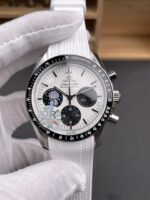 Omega Speedmaster 50th Anniversary Super Clone Snoopy Replica Watch in White Nylon Strap - Image 3