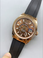 Rolex Sky-Dweller REF# M336235 Brown Dial Rose Gold Watch in 904L Steel Case 1:1 Mirror Replica - Image 4