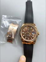 Rolex Sky-Dweller REF# M336235 Brown Dial Rose Gold Watch in 904L Steel Case 1:1 Mirror Replica - Image 5