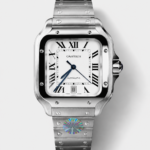 Cartier Santos De Cartier 904L Steel White Dial Super Clone Replica 40MM Watch