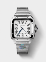 Cartier Santos De Cartier 904L Steel White Dial Super Clone Replica 40MM Watch