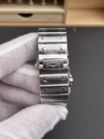 Cartier Santos De Cartier 904L Steel White Dial Super Clone Replica 40MM Watch - Image 9