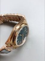 Rolex Day Date Super Clone Rose Gold Blue Dial Crystal Numerals Watch 36MM – 1:1 Mirror Quality - Image 6