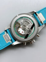 1:1 Replica IWC Pilot’s Watch (TWS Factory) – Black Dial, Blue Rubber Strap - Image 6
