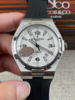 Vacheron Constantin Overseas 1:1 Mirror Swiss Replica Watch in White Dial – Rubber Strap - Image 2