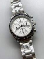 Omega Speedmaster Racing 904L Steel Chronograph 1:1 Mirror Replica in White Dial - Image 3
