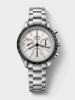 Omega Speedmaster Racing 904L Steel Chronograph 1:1 Mirror Replica in White Dial