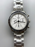 Omega Speedmaster Racing 904L Steel Chronograph 1:1 Mirror Replica in White Dial - Image 2