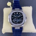 Patek Philippe Nautilus 5712R 1:1 Quality Swiss Replica Watch in Blue Dial Blue Strap - Image 2