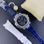 Patek Philippe Nautilus 5712R 1:1 Quality Swiss Replica Watch in Blue Dial Blue Strap - Image 5