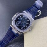 Patek Philippe Nautilus 5712R 1:1 Quality Swiss Replica Watch in Blue Dial Blue Strap - Image 4