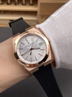 Vacheron Constantin Super Clone Overseas Edition Rose Gold Casing Rubber Strap - Image 10