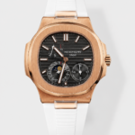 Patek Philippe Nautilus 5712/R – Dark Grey Dial, White Rubber Strap – 1:1 Top-Tier Swiss Replica Watch
