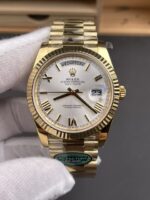 Rolex Day Date Presidential 18K Rose Gold Watch 40MM – Steel Dial 1:1 Mirror Quality (212g) - Image 3