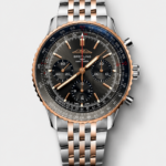 Breitling Navitimer B01 Chronograph 43 (Grey Dial) — 18K Rose Gold Case, Top-Tier Swiss Replica (1:1)