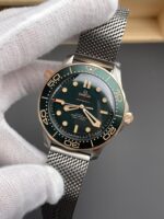 Omega Seamaster Super Clone 300M Diver Titanium Two Tone Green Dial Watch - Image 4