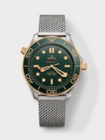 Omega Seamaster Super Clone 300M Diver Titanium Two Tone Green Dial Watch