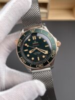 Omega Seamaster Super Clone 300M Diver Titanium Two Tone Green Dial Watch - Image 3