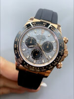 Rolex Daytona Super Clone 116518 Rose Gold Meteorite Dial Original Cal.4130 Movement - Image 3