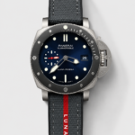 Panerai Submersible Luna Rossa 01565, blue dial, 904L stainless steel case, top-tier replica watch.
