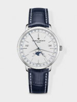 Vacheron Constantin Traditionelle Complete Calendar White Gold Plating White Dial Swiss Replica