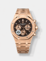 Royal Oak Chrono 26240 Rose Gold Strap in Brown Dial Super Clone Watch