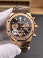 Royal Oak Chrono 26240 Rose Gold Strap in Brown Dial Super Clone Watch - Image 2